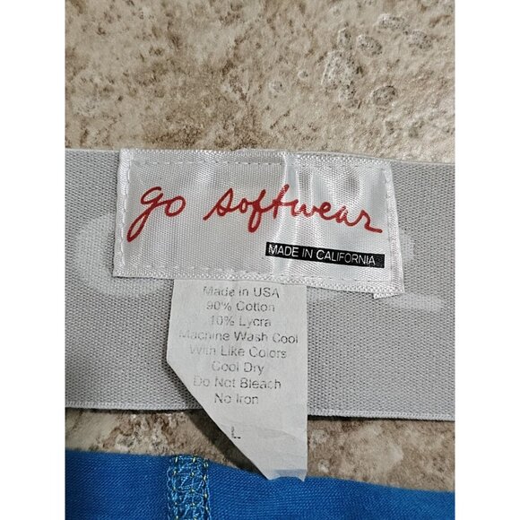 GO SOFTWEAR Mens Large Blue Jockstrap Vintage Preppy Sport Athletic Retro 90s - Picture 4 of 4